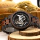 GreenTime Holzuhr Frank - Herren Automatik Armbanduhr aus Ebenholz & Sandelholz