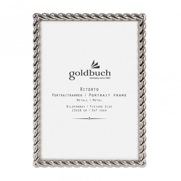 Goldbuch Bilderrahmen Ritorto Metall Rahmen Silber 13x18 cm zum Stellen