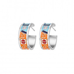 Windows hoops earrings Silvertone