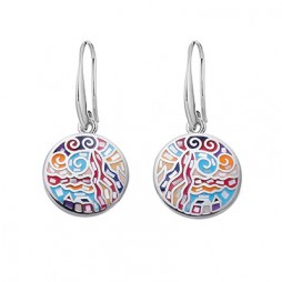 Trencadis hanging earrings Blue