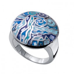 Trencadis ring Blue