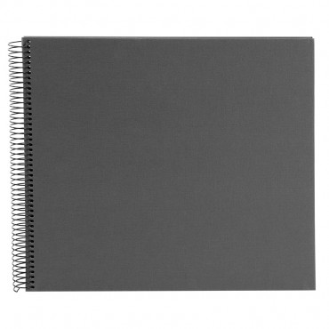 Goldbuch Spiralalbum Bella Vista grau 35x30cm schwarze Seiten 25525